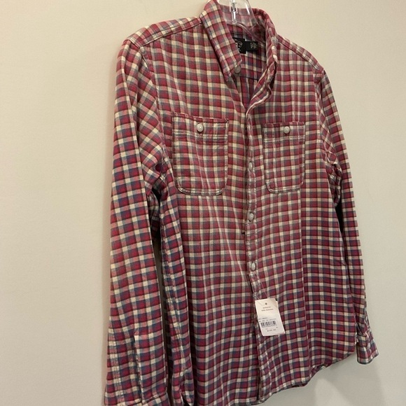 RRL Ladies Multicolor Plaid Long Sleeve Flannel Button Up Shirt Size 1/XS - Picture 3 of 8